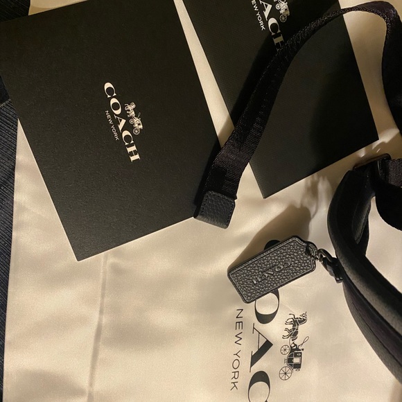 Black Leather Coach Backpack main image 9
